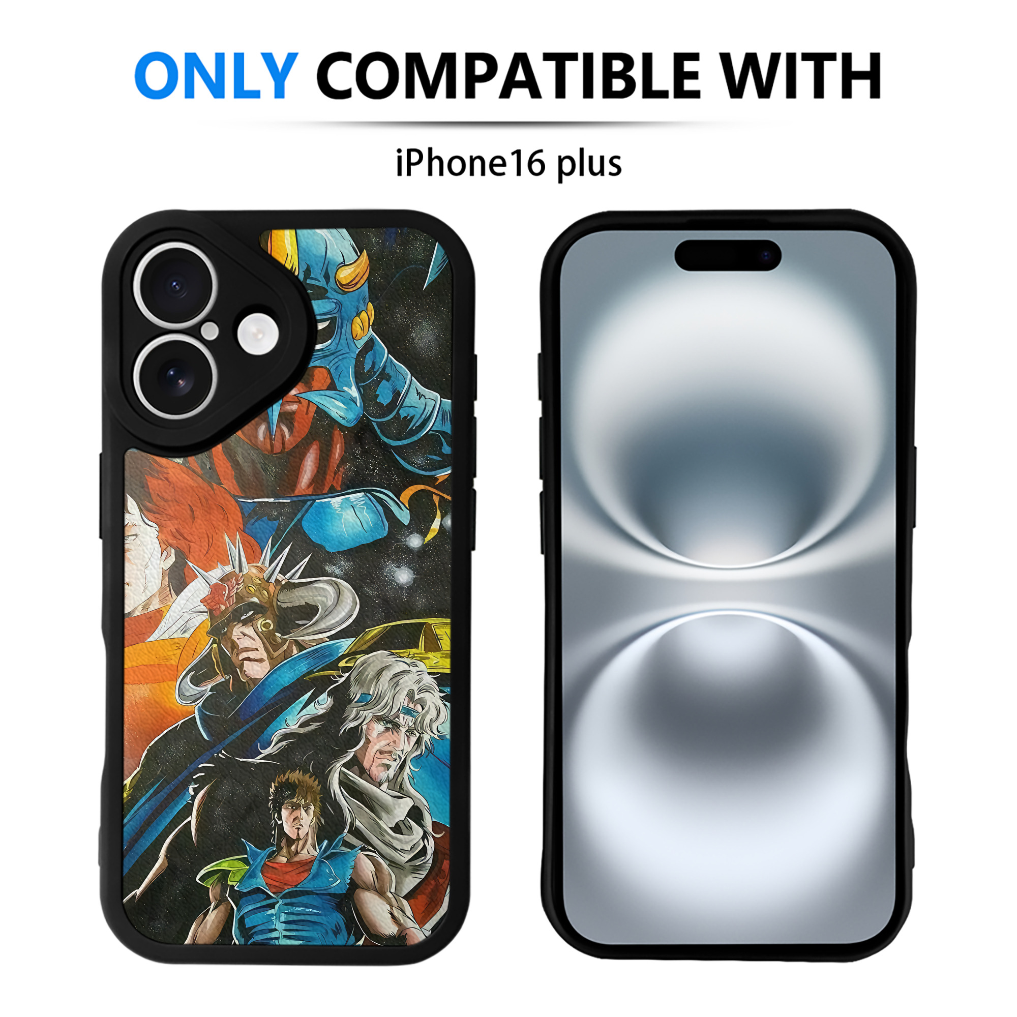 （画像用） 北斗の拳 Fist of the North Star 【iPhone 16シリーズ対応】シリコンスマホケース（レザー調） 材質：シリコン